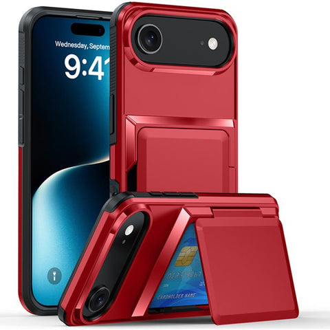 Card Slot Holder Phone Case, For iPhone 18 Pro, For iPhone 18 Pro Max, For iPhone 17 Pro Max, For iPhone 17 Pro, For iPhone Air, For iPhone 16 Pro Max, For iPhone 16 Pro, For iPhone 16 Plus
