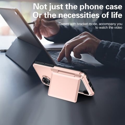 Card Slot Holder Phone Case, For iPhone 18 Pro, For iPhone 18 Pro Max, For iPhone 17 Pro Max, For iPhone 17 Pro, For iPhone Air, For iPhone 16 Pro Max, For iPhone 16 Pro, For iPhone 16 Plus