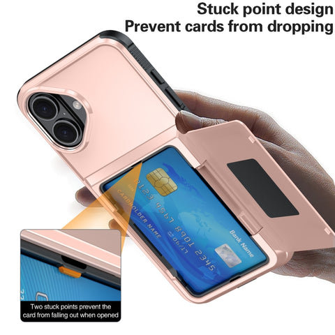 Card Slot Holder Phone Case, For iPhone 18 Pro, For iPhone 18 Pro Max, For iPhone 17 Pro Max, For iPhone 17 Pro, For iPhone Air, For iPhone 16 Pro Max, For iPhone 16 Pro, For iPhone 16 Plus