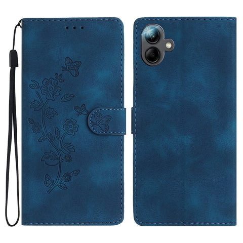 Flower Butterfly Embossing Pattern Leather Phone Case, For Samsung Galaxy A57 5G, For Samsung Galaxy A37 5G, For Samsung Galaxy A07 5G, For Samsung Galaxy A17 5G, For Samsung Galaxy A16 5G, For Samsung Galaxy A06 4G