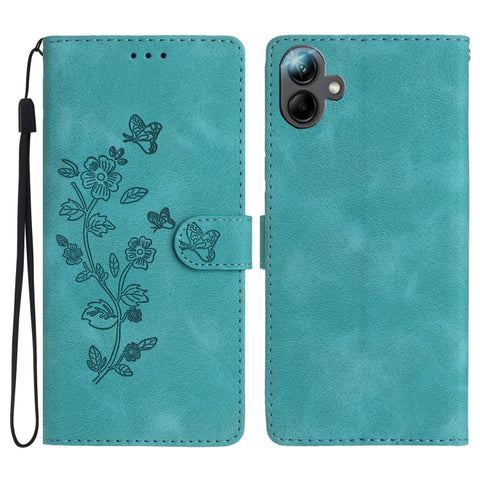 Flower Butterfly Embossing Pattern Leather Phone Case, For Samsung Galaxy A57 5G, For Samsung Galaxy A37 5G, For Samsung Galaxy A07 5G, For Samsung Galaxy A17 5G, For Samsung Galaxy A16 5G, For Samsung Galaxy A06 4G