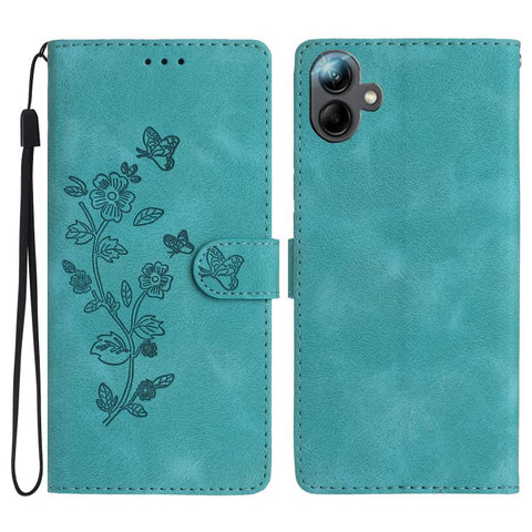 Flower Butterfly Embossing Pattern Leather Phone Case, For Samsung Galaxy A57 5G, For Samsung Galaxy A37 5G, For Samsung Galaxy A07 5G, For Samsung Galaxy A17 5G, For Samsung Galaxy A16 5G, For Samsung Galaxy A06 4G