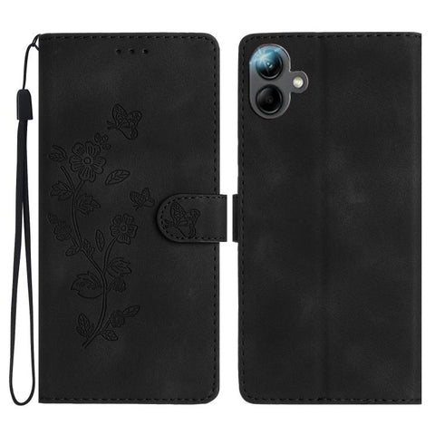 Flower Butterfly Embossing Pattern Leather Phone Case, For Samsung Galaxy A57 5G, For Samsung Galaxy A37 5G, For Samsung Galaxy A07 5G, For Samsung Galaxy A17 5G, For Samsung Galaxy A16 5G, For Samsung Galaxy A06 4G