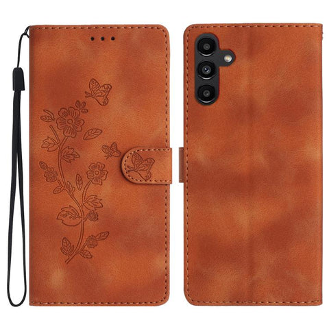 Flower Butterfly Embossing Pattern Leather Phone Case, For Samsung Galaxy A57 5G, For Samsung Galaxy A37 5G, For Samsung Galaxy A07 5G, For Samsung Galaxy A17 5G, For Samsung Galaxy A16 5G, For Samsung Galaxy A06 4G