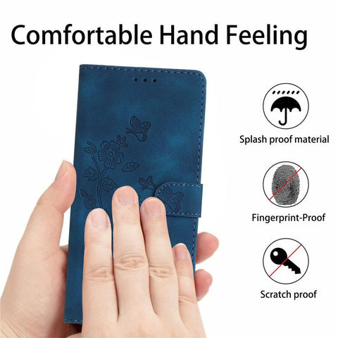 Flower Butterfly Embossing Pattern Leather Phone Case, For Samsung Galaxy A57 5G, For Samsung Galaxy A37 5G, For Samsung Galaxy A07 5G, For Samsung Galaxy A17 5G, For Samsung Galaxy A16 5G, For Samsung Galaxy A06 4G