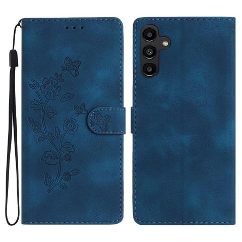 Flower Butterfly Embossing Pattern Leather Phone Case, For Samsung Galaxy A57 5G, For Samsung Galaxy A37 5G, For Samsung Galaxy A07 5G, For Samsung Galaxy A17 5G, For Samsung Galaxy A16 5G, For Samsung Galaxy A06 4G