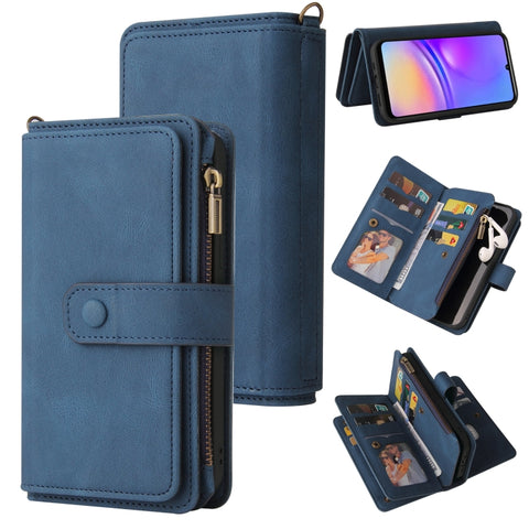 Skin Feel Multi Card Slots Zipper Wallet Leather Phone Case, For Galaxy A27 5G, For Samsung Galaxy A16 5G, For Samsung Galaxy A06 4G