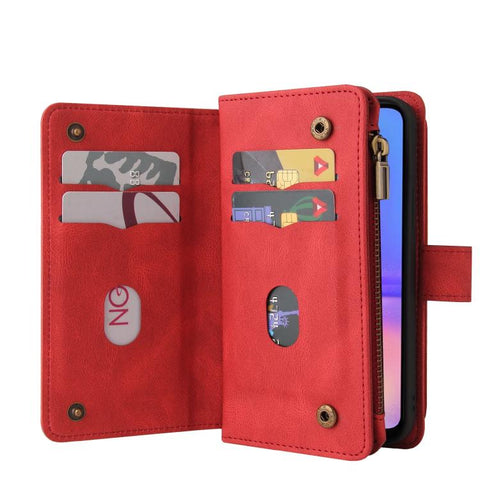Skin Feel Multi Card Slots Zipper Wallet Leather Phone Case, For Galaxy A27 5G, For Samsung Galaxy A16 5G, For Samsung Galaxy A06 4G