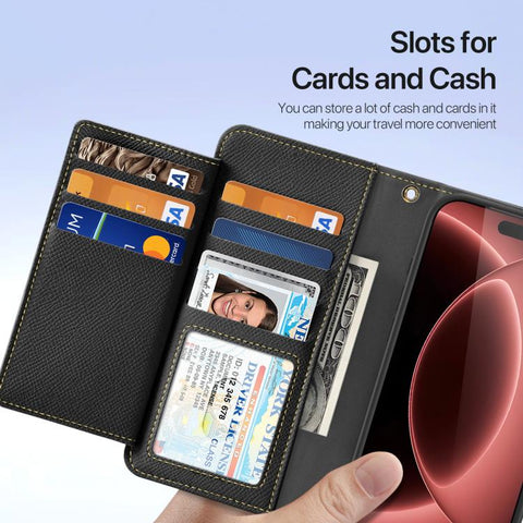 DUX DUCIS Lawa Series 2 in 1 Wallet Zipper Detachable MagSafe Phone Case with Lanyard, For iPhone 18 Pro, For iPhone 18 Pro Max, For iPhone 17e / 16e, For iPhone 17 Pro Max, For iPhone 17 Pro, For iPhone 17, For iPhone Air, For iPhone 16 Pro Max       ...