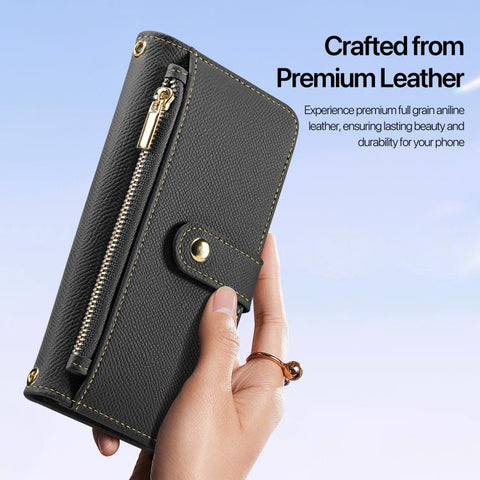 DUX DUCIS Lawa Series 2 in 1 Wallet Zipper Detachable MagSafe Phone Case with Lanyard, For iPhone 18 Pro, For iPhone 18 Pro Max, For iPhone 17e / 16e, For iPhone 17 Pro Max, For iPhone 17 Pro, For iPhone 17, For iPhone Air, For iPhone 16 Pro Max       ...