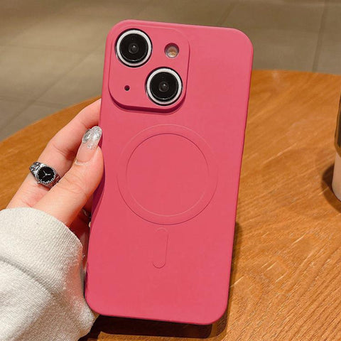 Solid Color Liquid Silicone MagSafe Magnetic Phone Case, For iPhone 15, For iPhone 14 Plus, For iPhone 14