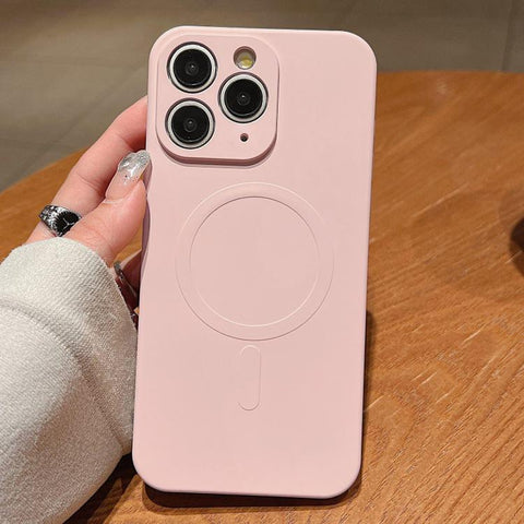 Solid Color Liquid Silicone MagSafe Magnetic Phone Case, For iPhone 11, For iPhone 11 Pro