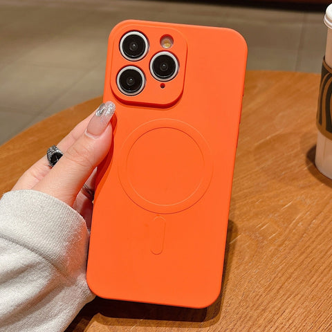 Solid Color Liquid Silicone MagSafe Magnetic Phone Case, For iPhone 11, For iPhone 11 Pro