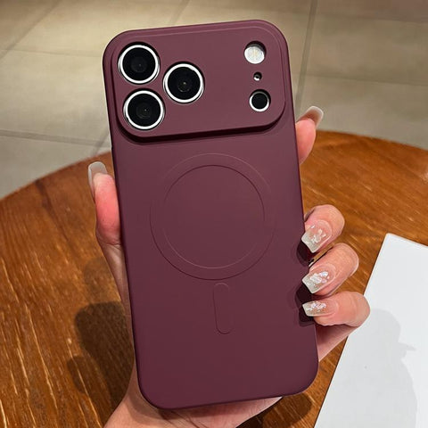 Solid Color Liquid Silicone MagSafe Magnetic Phone Case, For iPhone 17e / 16e, For iPhone 17 Pro Max, For iPhone 17 Pro
