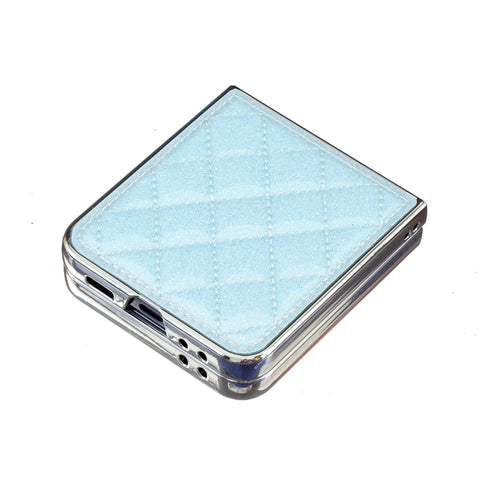 Electroplating Rhombic Glitter PU Phone Case, For Samsung Galaxy Z Flip6 / Flip7 FE, For Samsung Galaxy Z Flip5, For Samsung Galaxy Z Flip4, For Samsung Galaxy Z Flip3