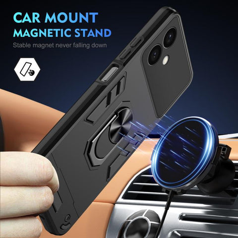 Shockproof Metal Ring Holder Phone Case, For Samsung Galaxy S26+ 5G, For Samsung Galaxy S26 Ultra 5G, For Samsung Galaxy S26 5G, For Samsung Galaxy S24 FE 5G