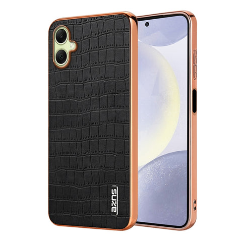 AZNS Electroplated Frame Crocodile Texture Full Coverage Phone Case, For Samsung Galaxy A06 4G