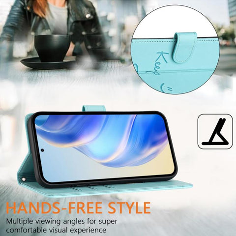 Smile Embossing RFID Leather Phone Case, For iPhone 18 Pro / 17 Pro, For iPhone 18 Pro Max / 17 Pro Max, For iPhone 17, For iPhone Air, For iPhone SE 2024, For iPhone 16 Pro Max, For iPhone 16 Pro, For iPhone 16 Plus