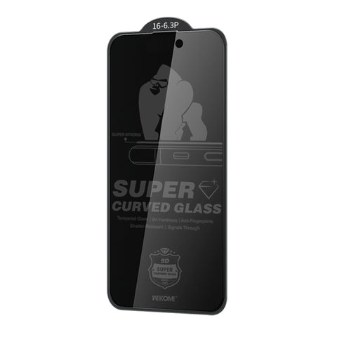 WK WTP-092 King Kong 6D Curved 28 Degree Privacy Tempered Glass Film, For iPhone 16 Pro Max, For iPhone 16 Pro, For iPhone 16 Plus / 15 Plus, For iPhone 16 / 15