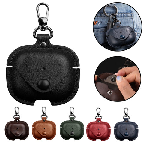 Business Leather Earphone Protective Case with Hook, For AirPods 5 / 4, For AirPods Pro 3