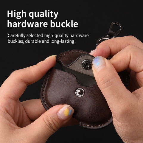 Business Leather Earphone Protective Case with Hook, For AirPods 5 / 4, For AirPods Pro 3