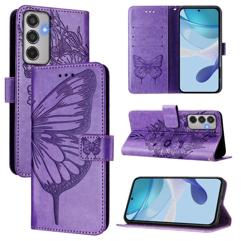 Embossed Butterfly Leather Phone Case, For Samsung Galaxy M56 5G, For Samsung Galaxy M35