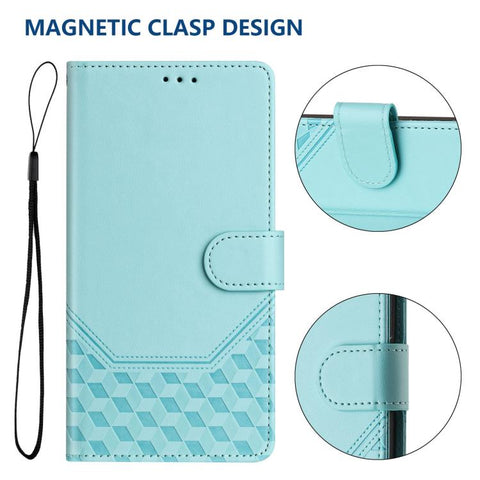 Honeycomb Embossing RFID Leather Phone Case, For Samsung Galaxy M56 5G, For Samsung Galaxy F16 5G / M16 5G Global, For Samsung Galaxy F06 5G / M06 5G, For Samsung Galaxy M55 / C55 5G, For Samsung Galaxy M15 5G / F15 5G, For Samsung Galaxy M34 5G / F34 ...