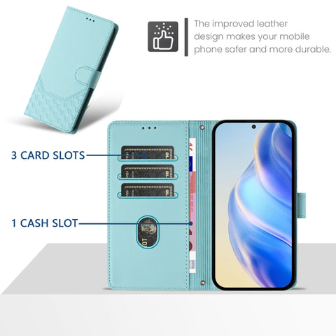 Honeycomb Embossing RFID Leather Phone Case, For Samsung Galaxy S23 5G, For Samsung Galaxy S22 Ultra 5G, For Samsung Galaxy S22+ 5G, For Samsung Galaxy S22 5G, For Samsung Galaxy S21 FE 5G, For Samsung Galaxy S21 5G, For Samsung Galaxy S21+ 5G         ...