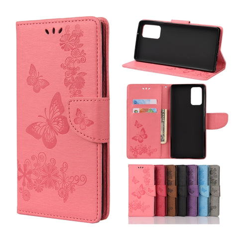 Butterflies Embossing Horizontal Flip Leather Case with Holder & Card Slots & Wallet, For Samsung Galaxy Note20, For Samsung Galaxy Note20 Ultra, For Samsung Galaxy A01 Core