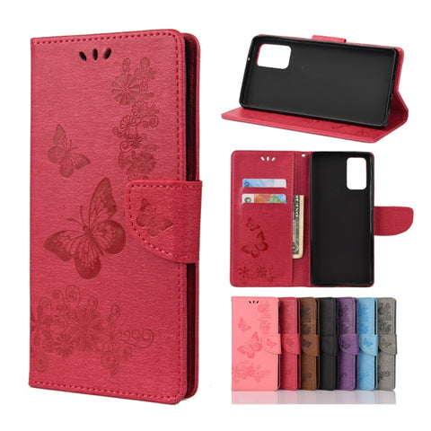 Butterflies Embossing Horizontal Flip Leather Case with Holder & Card Slots & Wallet, For Samsung Galaxy Note20, For Samsung Galaxy Note20 Ultra, For Samsung Galaxy A01 Core