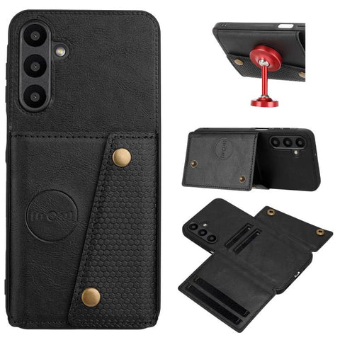 Double Buckle Card Slots Magnetic Phone Case, For Samsung Galaxy A57 5G, For Samsung Galaxy A37 5G, For Galaxy A27 5G, For Galaxy A07 5G Global, For Samsung Galaxy A17 / A26 5G, For Samsung Galaxy A56 5G, For Samsung Galaxy A36 5G                      ...