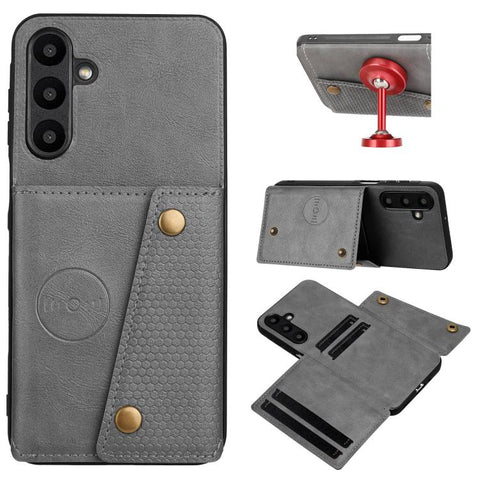 Double Buckle Card Slots Magnetic Phone Case, For Samsung Galaxy A57 5G, For Samsung Galaxy A37 5G, For Galaxy A27 5G, For Galaxy A07 5G Global, For Samsung Galaxy A17 / A26 5G, For Samsung Galaxy A56 5G, For Samsung Galaxy A36 5G                      ...