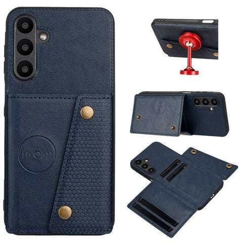 Double Buckle Card Slots Magnetic Phone Case, For Samsung Galaxy A57 5G, For Samsung Galaxy A37 5G, For Galaxy A27 5G, For Galaxy A07 5G Global, For Samsung Galaxy A17 / A26 5G, For Samsung Galaxy A56 5G, For Samsung Galaxy A36 5G                      ...