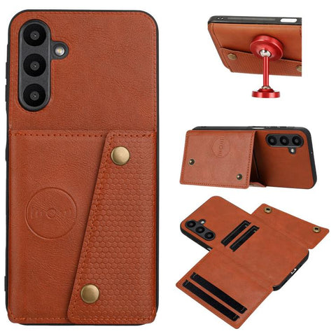 Double Buckle Card Slots Magnetic Phone Case, For Samsung Galaxy A57 5G, For Samsung Galaxy A37 5G, For Galaxy A27 5G, For Galaxy A07 5G Global, For Samsung Galaxy A17 / A26 5G, For Samsung Galaxy A56 5G, For Samsung Galaxy A36 5G                      ...