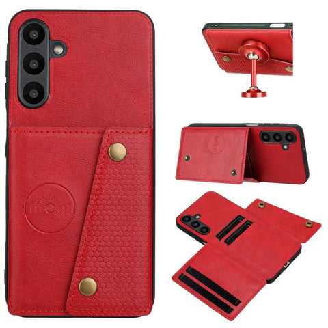 Double Buckle Card Slots Magnetic Phone Case, For Samsung Galaxy A57 5G, For Samsung Galaxy A37 5G, For Galaxy A27 5G, For Galaxy A07 5G Global, For Samsung Galaxy A17 / A26 5G, For Samsung Galaxy A56 5G, For Samsung Galaxy A36 5G                      ...