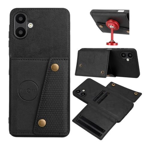 Double Buckle Card Slots Magnetic Phone Case, For Samsung Galaxy A57 5G, For Samsung Galaxy A37 5G, For Galaxy A27 5G, For Galaxy A07 5G Global, For Samsung Galaxy A17 / A26 5G, For Samsung Galaxy A56 5G, For Samsung Galaxy A36 5G                      ...