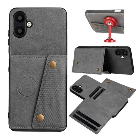 Double Buckle Card Slots Magnetic Phone Case, For Samsung Galaxy A57 5G, For Samsung Galaxy A37 5G, For Galaxy A27 5G, For Galaxy A07 5G Global, For Samsung Galaxy A17 / A26 5G, For Samsung Galaxy A56 5G, For Samsung Galaxy A36 5G                      ...
