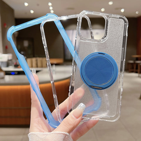 Matte TPU Hybrid PC 3-in-1 MagSafe Holder Phone Case, For iPhone 13