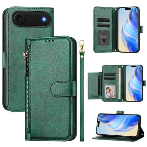 Multi-Card Slots Zipper Wallet Leather Phone Case, For iPhone 18 Pro / 17 Pro, For iPhone 18 Pro Max / 17 Pro Max, For iPhone 17e / 16e, For iPhone 17, For iPhone Air, For iPhone 16 Pro Max, For iPhone 16 Pro, For iPhone 16 Plus