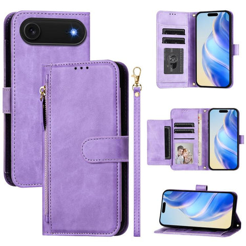Multi-Card Slots Zipper Wallet Leather Phone Case, For iPhone 18 Pro / 17 Pro, For iPhone 18 Pro Max / 17 Pro Max, For iPhone 17e / 16e, For iPhone 17, For iPhone Air, For iPhone 16 Pro Max, For iPhone 16 Pro, For iPhone 16 Plus