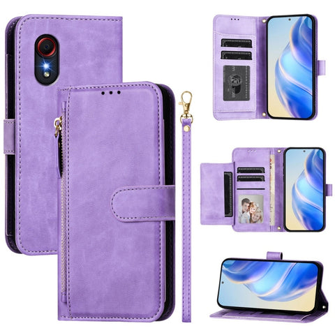 Multi-Card Slots Zipper Wallet Leather Phone Case, For Samsung Galaxy XCover7 Pro, For Samsung Galaxy XCover7 5G Global, For Samsung Galaxy XCover6 Pro, For Samsung Galaxy XCover 5
