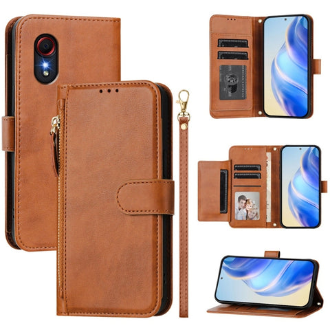 Multi-Card Slots Zipper Wallet Leather Phone Case, For Samsung Galaxy XCover7 Pro, For Samsung Galaxy XCover7 5G Global, For Samsung Galaxy XCover6 Pro, For Samsung Galaxy XCover 5