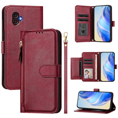 Multi-Card Slots Zipper Wallet Leather Phone Case, For Samsung Galaxy XCover7 Pro, For Samsung Galaxy XCover7 5G Global, For Samsung Galaxy XCover6 Pro, For Samsung Galaxy XCover 5