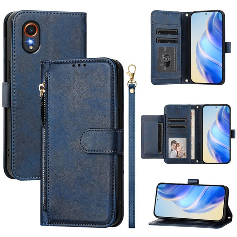 Multi-Card Slots Zipper Wallet Leather Phone Case, For Samsung Galaxy XCover7 Pro, For Samsung Galaxy XCover7 5G Global, For Samsung Galaxy XCover6 Pro, For Samsung Galaxy XCover 5
