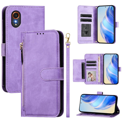 Multi-Card Slots Zipper Wallet Leather Phone Case, For Samsung Galaxy XCover7 Pro, For Samsung Galaxy XCover7 5G Global, For Samsung Galaxy XCover6 Pro, For Samsung Galaxy XCover 5