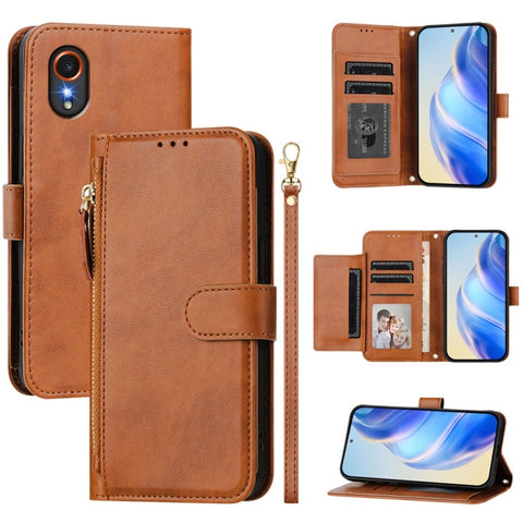 Multi-Card Slots Zipper Wallet Leather Phone Case, For Samsung Galaxy XCover7 Pro, For Samsung Galaxy XCover7 5G Global, For Samsung Galaxy XCover6 Pro, For Samsung Galaxy XCover 5