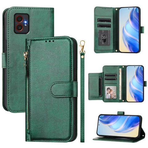 Multi-Card Slots Zipper Wallet Leather Phone Case, For Samsung Galaxy XCover7 Pro, For Samsung Galaxy XCover7 5G Global, For Samsung Galaxy XCover6 Pro, For Samsung Galaxy XCover 5