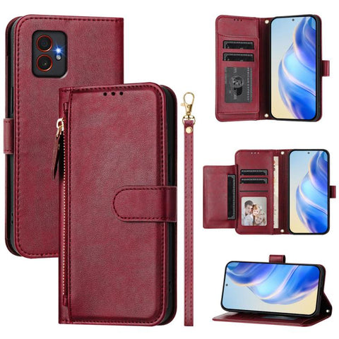 Multi-Card Slots Zipper Wallet Leather Phone Case, For Samsung Galaxy XCover7 Pro, For Samsung Galaxy XCover7 5G Global, For Samsung Galaxy XCover6 Pro, For Samsung Galaxy XCover 5