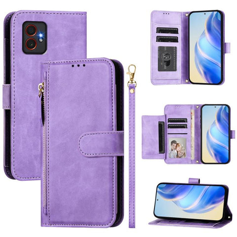 Multi-Card Slots Zipper Wallet Leather Phone Case, For Samsung Galaxy XCover7 Pro, For Samsung Galaxy XCover7 5G Global, For Samsung Galaxy XCover6 Pro, For Samsung Galaxy XCover 5