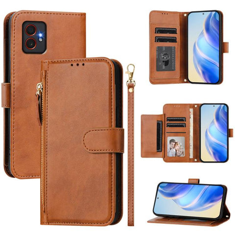 Multi-Card Slots Zipper Wallet Leather Phone Case, For Samsung Galaxy XCover7 Pro, For Samsung Galaxy XCover7 5G Global, For Samsung Galaxy XCover6 Pro, For Samsung Galaxy XCover 5